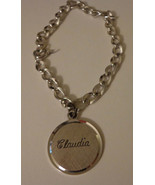 Vintage Silver ID Bracelet &quot;Claudia&quot; - €21,36 EUR