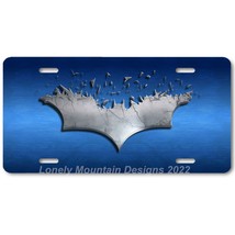 Batman Dark Knight Inspired Art on Blue FLAT Aluminum Novelty License Tag Plate - £14.14 GBP