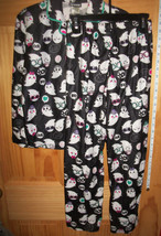 Joe Boxer Girl Clothes M 7/8 Medium Halloween Pajama Set Black Ghost Sleepwear - £12.05 GBP