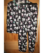 Joe Boxer Girl Clothes M 7/8 Medium Halloween Pajama Set Black Ghost Sle... - $16.14