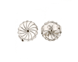 1 pc 18k Solid White Gold  Jumbo Earring Push and Pull Back Backing  #a1 - £70.57 GBP