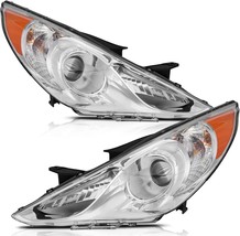 LSAILON Headlight Assembly Replacement Fit 2011-2014 For Hyundai Sonata Chrome - $279.87