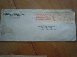 Vintage Emerson Electric Envelope Postmarked 1955 - £2.33 GBP