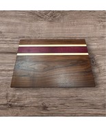Handcrafted 12 x 18 Large Cutting Board Walnut Maple Purple Heart Sleek ... - $1,288.18 MXN