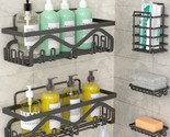 Bathroom Shelf Organizer [5-Pack] - Adhesive Shower Shelves With No Dril... - $40.99