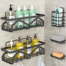 Bathroom Shelf Organizer [5-Pack] - Adhesive Shower Shelves With No Dril... - £32.25 GBP