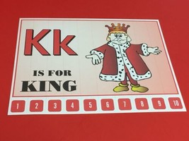 Letter  K King - Number Sequencing Puzzle, numbers 1-10 Laminated 1 - £3.73 GBP