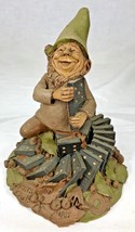 Tom Clark Gnome Fats with Dominoes #1100 Edition #57 Cairn Studio 6.25&quot; COA - $38.69