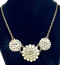 Vintage Lucky Brand Antiqued Medal w/ Enamel Floral Pendant Statement Ne... - $16.23