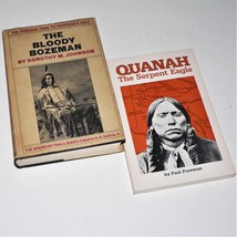 LOT - 2 NATIVE AMERICAN BOOKS ~ THE BLOODY BOZEMAN &amp; QUANAH - SERPENT EA... - £15.02 GBP