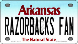 Razorbacks Fan Arkansas Novelty Mini Metal License Plate Tag - £11.97 GBP