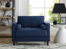 39.8&quot; W X 31.11&quot; D X 33.5&quot; H Navy Blue Lexington Armchair By Lifestyle - £170.25 GBP