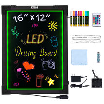 VEVOR LED Message Writing Board, 16"x12", with 8 Fluorescent Chalk Markers - $27.90