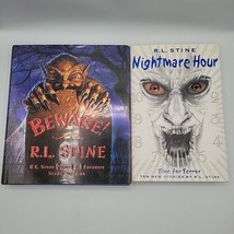R. L. Stine Beware Nightmare Hour book Lot 2 First Edition Stories Illust Time  - £14.53 GBP