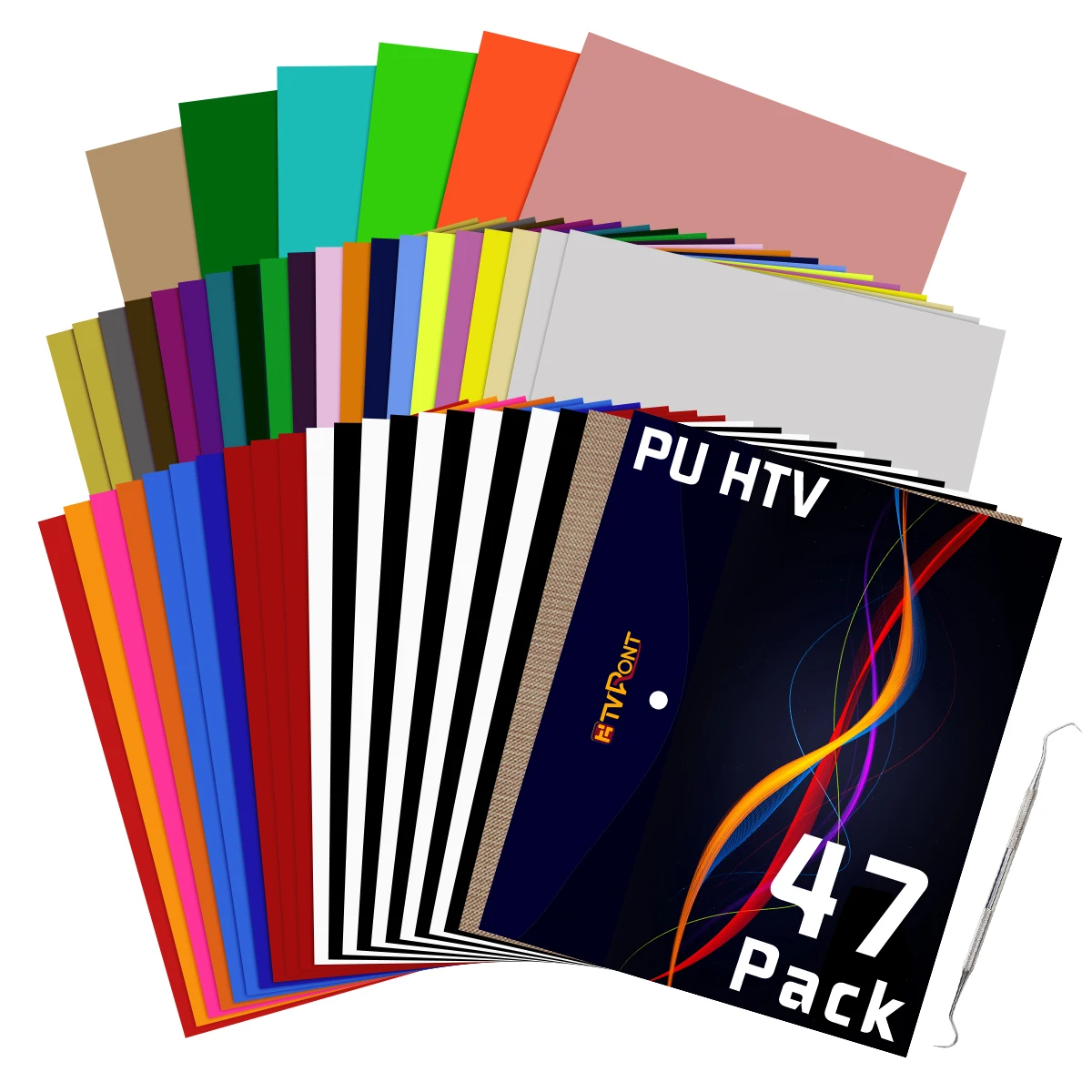 HTVRONT 47pcs PU Heat Transfer Vinyl for T-Shirts - $26.48