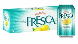 12 Cans Of Fresca Sugar-Free Grapefruit Soft Drink Soda 12 oz Each Free ... - £27.20 GBP