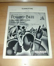 Porgy &amp; Bess SUMMERTIME Gershwin piano sheet music - £15.45 GBP
