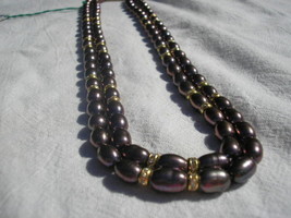 Black Pearl 2 strand 16-18 inch Necklace ret $130 NEW - £35.26 GBP