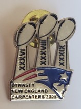 Tom Brady Super Bowl Xxxvi Xxxviii Xxxix Dynasty New England Carpenters 2005 Pin - £10.41 GBP