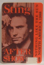 STING / THE POLICE - VINTAGE ORIGINAL CONCERT TOUR CLOTH BACKSTAGE PASS - $10.00