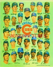 1969 Chicago Cubs Team Fascimile Signed 8x10 Rp Photo Ernie Banks  Ron Santo + - $14.69