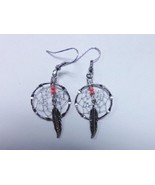 Native American Beaded Dangle Earrings Indian Hand Made Feather Dreamcat... - £11.79 GBP