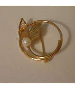 Vintage Gold Toned Pin Circle Flower Pin - €8,54 EUR