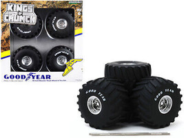 66-Inch Monster Truck Goodyear Wheels Tires 6 piece Set Kings of Crunch 1/18 Gre - £30.56 GBP