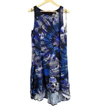 Desigual Dress Blue Purple Sleeveless Abstract Floral Midi US Med / EU L... - $65.67