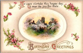 Vtg Postcard Winsch Birthday Greetings Postmarked 1910 Embossed - £6.08 GBP
