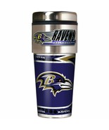 Baltimore Ravens Metallic Travel Tumbler Stainless Steel 16oz - $34.28 CAD