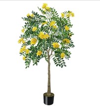 5FT Artificial Yellow Sophora Flower Silk Tree - $24.75