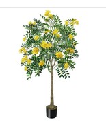 5FT Artificial Yellow Sophora Flower Silk Tree - $24.75
