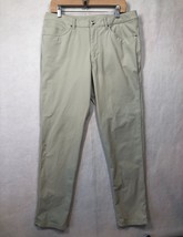 Lululemon ABC Slim Fit Pant Beige Khaki 32&quot; Warpstreme M5AD9S Mens 34 34... - $19.59