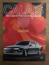 Oldsmobile Calais GT Car Chili Pepper Hot GM 1987 Vintage Print Ad  - $8.90