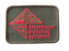 Aluminum Building Systems Embroidered Patch 3.5&quot; X 2,5&quot; Vintage Advertising - $9.79