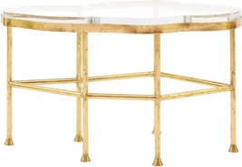 Coffee Table Cocktail BUNGALOW 5 CRISTAL Contemporary Organic Gold Leaf Frame - £1,522.68 GBP