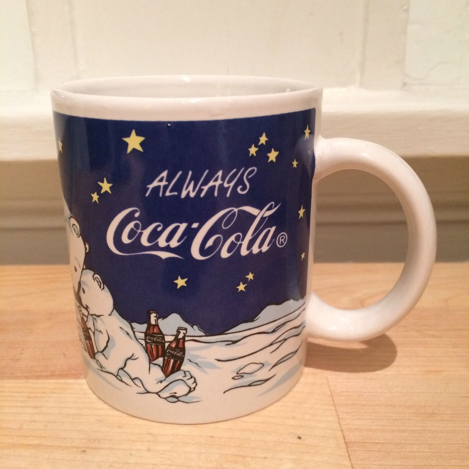Collectible Coca Cola Polar Bears Christmas Coffee Mug 1997 Coke - £8.97 GBP