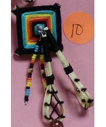Native American Beaded Hatpin Ballsticks Hat Pin God&#39;s Eye Black Turquoi... - $24.99