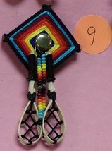 Native American Hatpin Beaded Ballsticks Hat Pin Seminole Handmade  Blac... - £19.80 GBP