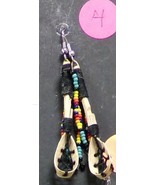 Native American Hand Made Dangle Beaded Ball Sticks Earrings Unique Turq... - £19.65 GBP