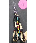 Native American Hand Made Dangle Beaded Ball Sticks Earrings Unique Turq... - $33.95 CAD