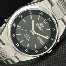 Genuine Vintage Orient Automatic 46941 Japan Mens D/D Black Watch 603-a313838-6 - £26.73 GBP