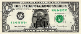 YODA - Real Dollar Bill Star Wars Disney Cash Money Collectible Memorabi... - £7.10 GBP