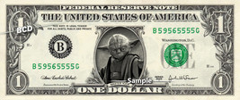 YODA - Real Dollar Bill Star Wars Disney Cash Money Collectible Memorabi... - £7.14 GBP