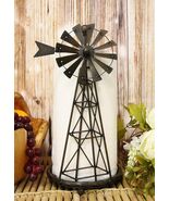 Ebros 14.5&quot;H Rustic Country Farm Windmill Paper Towel Holder Metal Figurine - €48,11 EUR