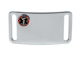 Blank Medical Alert ID Plate. Sold without wrist band. Free medical wallet card! - £7.96 GBP