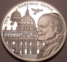 Rare 50mm Silver Proof Malta 2004 200 Liras~2,988 Minted~WE HAVE A POPE!... - $293.95
