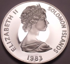 Rare Silver Proof Solomon Islands 1983 $5.00~Queens Coronation~2,944 Minted~Fr/S - $65.61