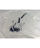 John Varvatos Star USA Men's Stone Wash Ivory Broken Guitar Graphic T-Shirt XXL - $38.98